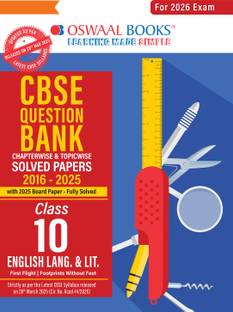 CBSE Question Bank SOLVED PAPERS Class 10 English Language & Lit For 2026 Exam