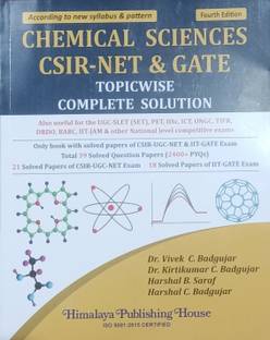 CHEMICAL SCIENCES CSIR-NET & GATE TOPICWISE COMPLETE SOLUTION