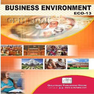 Gullybaba IGNOU 2nd Year B.COM (Latest Edition) ECO-13 Business Environment in English IGNOU Help Book with Solved Previous Year's Question Papers and Important Exam Notes  - Business Environment