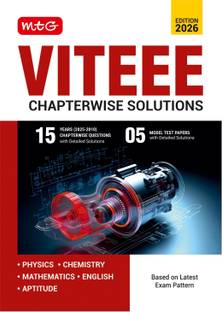 MTG 15 Years VITEEE (2025-2010) Chapterwise Previous Solved Question Papers (PYQ Book) For 2026 Exam | 5 Model Test Papers Physics, Chemistry, Mathematics, English & Quantitative Aptitude with Detailed Solutions