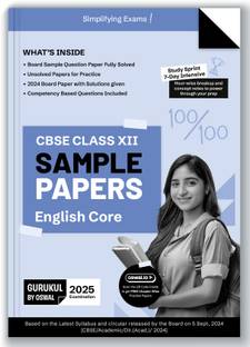 Gurukul by Oswal English Core Sample Papers for Cbse Class 12 Board Exam 2025