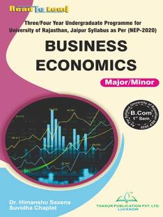 Business Economics (Major/Minor) Book UOR NEP-2020 B.Com First Semester by Thakur Publication