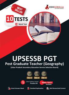 UP PGT Geography Exam | UPSESSB Post Graduate Teacher  - 2024 | 1200+ Solved Questions [10 Full-length Mock Tests]