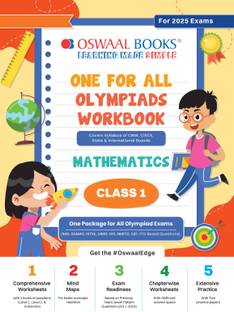Oswaal One For All Olympiad Workbook Class 1 Mathematics For 2024-25 Exam