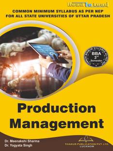 Production Management All U.P State NEP BBA 3rd Semester English edition book by Thakur Publication
