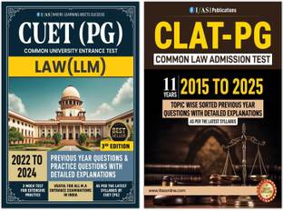 CLAT PG Law Book and CUET PG Law Entrance Exam Books  - 2025 [Set of 2 Book] Previous Year Solved Papers with 3 Mock Tests | Topicwise wise Sorted PYQ Question Bank with Detailed Solutions | Best Selling Books Set for NTA CUET PG LLM, CLAT, AILET, ILI & all Law Entrance Exams in India | IFAS Publications