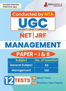 NTA UGC NET/JRF Management Book (Paper I and II)  - 2024 | 10 Full Length Mock Tests and 2 Previous Year Papers (1800 Solved Questions) with Free Access to Online Tests