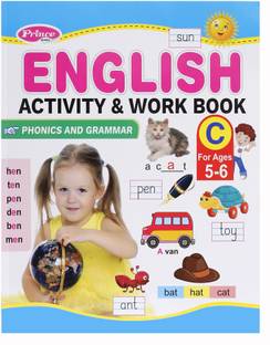 English Activity & Workbook – Phonics & Grammar for Kids (80 Pages)