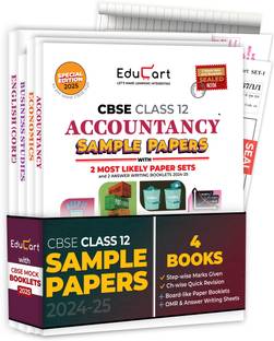 Educart CBSE Class 12 Sample Papers Bundle (2024-25) - Accountancy, Business Studies, Economics & English (With exclusive CBSE Mock Booklets for 2025 Exam)  - Class 12 Sample Paper 2025