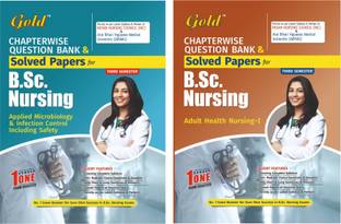 Gold Chapterwise Question Bank & Solved Papers For B.Sc. Nursing, 3rd semester, By Gold Books(India). Set Of 2 Books.