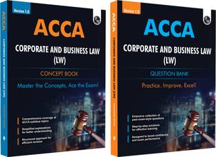 ACCA Corporate and Business Law (LW) Concept Book + Question Bank Combo Set of 2