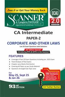 Corporate and Other Laws (Paper 2 | CA Intermediate | Gr. I) Scanner - Including questions and solutions | Applicable for May 25, Sept 25 & Jan 26 Exam | Green Edition