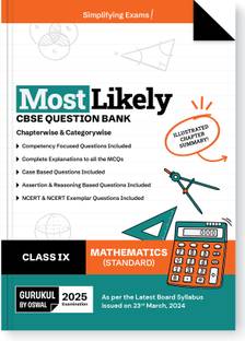 Gurukul By Oswal Mathematics Most Likely CBSE Question Bank for Class 9 Exam 2025 - Chapterwise & Categorywise, New Paper Pattern (MCQs, Case, Assertion & Reasoning, NCERT & NCERT Exemplar Questions)