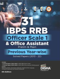 31 Ibps Rrb Officer Scale 1 & Office Assistant Prelim & Main Previous Year-Wise Solved Papers (2013 - 2022)