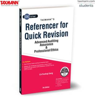 Taxmann's Referencer for Quick Revision | Advanced Auditing Assurance & Professional Ethics (Paper 3 | Audit) – 150+ Quick Revision Charts | CA-Final | New Syllabus | May/Nov. 2025 Exams