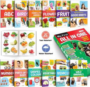 Lkg Class Picture Book Box Set (Green Edition) : Books For Children, All In One essential Book, Gift Set For Kids My First All in One Picture Library Box Of 12 Books