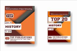 TOP NIOS Class 12 History 315 Guide + TOP 20 Most Important Question Answers (Mini Book) - Set of 2 Books
