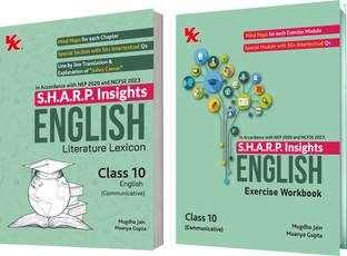 S.H.A.R.P. Insights for CBSE Class 10 English (Communicative) Literature Lexicon & Exercise Workbook (Set of 2) by Mugdha Jain (BITS Pilani, IIM-A) & Maanya Gupta (IIM-A)- Edition (2025-26)
