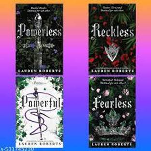 Powerless Trilogy and Powerful 4 Books Collection Set by Lauren Roberts (Powerless, Reckless, Powerful and Fearless)