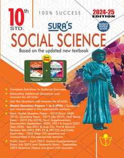 SURA`S 10th Std Social Science Guide 2024-25 in English Medium