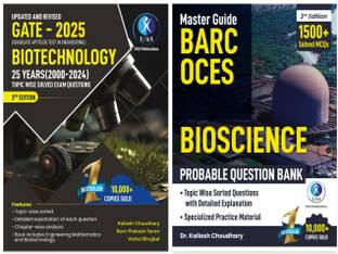 GATE BIOTECHNOLOGY & BARC BIOSCIENCE PYQ  - (2010-2024) Topic-Wise Sorted Previous Year Papers Solved |Best Book for GATE And BARC Exam – IFAS Publications.