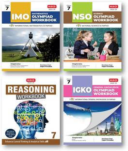 Mtg National Science Olympiad (NSO). , International Mathematics Olympiad (IMO) , Inter. G.K. Olympiad (IGKO) & Reasoning Work Book -Class 7TH ( Combo Pack-Set Of 4 Books)-Edition-2024-25