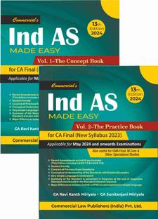 Ind As Made Easy Vols.1 & 2 The Practice Book, CA Final New Syllabus 2023