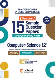 Arihant I Succeed 15 Sample Question Papers for Computer Science Class 12th