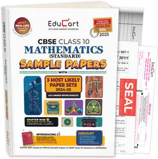 Educart CBSE Mathematics Standard Class 10 Sample Papers 2024-25 (With exclusive CBSE Mock Booklets for 2025 Exam)  - Sample Paper Class 10 2025 CBSE