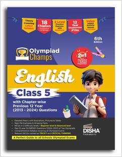 Disha Olympiad Champs English Class 5 with Chapter-wise Previous 10 Year (2013 - 2022) Questions 5th Edition | Complete Prep Guide with Theory, PYQs, Past & Practice Exercise