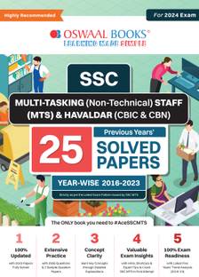 Oswaal SSC Multi-Tasking (Non-Technical) Staff (MTS) & Havaldar (CBIC & CBN) |25 Previous Years' Solved Papers | Year-Wise 2016 To 2023 | For 2024 Exam