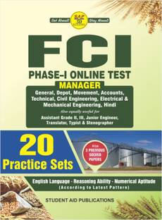 FCI Assistant Grade III Phase I 2022-2023 AG III General/ Technical/Depot/Accounts including 20 Practice Sets with 3 Solved Papers Latest & Updated