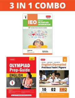 MTG International English Olympiad (IEO) Workbook, Prep-Guide & Previous Years Papers (PYQs) with Mock Test Paper Class 1 - SOF Olympiad Books For 2024-25 Exam (Set of 3 Books)