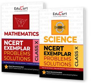 Educart NCERT Exemplars Class 10 Science & Mathematics 2025 Problems Solutions (For 2025-26 Board Exam)