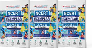 Oswaal NCERT Exemplar (Problems - Solutions) Class 11 Physics, Chemistry and Mathematics (Set of 3 Books) For 2024 Exam