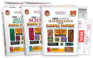 Educart CBSE Class 10 Sample Papers Bundle (2024-25) - Science, Mathematics Basic & Social Science (With exclusive CBSE Mock Booklets for 2025 Exam)