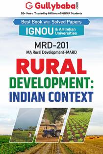 Gullybaba IGNOU MA 1st Sem MRD-201 Rural Development : Indian Context in English - Latest Edition IGNOU Help Book with Solved Previous Year's Question Papers and Important Exam Notes