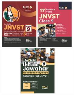 Combo - Study Package for Class 9 Jawahar Navodaya Vidyalaya Selection Test (JNVST) - Guide + Previous Year Solved Papers + Practice Sets (set of 3 Books) - 3rd Edition