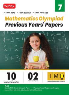 MTG IMO Class-7 Olympiad 10 Previous Years Papers (2023-2019 Set A & B) Mathematics with Mock Test Papers - Sample OMR Sheet with Chapterwise Analysis | SOF Olympiad Books For 2024-25 Exam