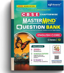 Mastermind CBSE Question Bank Class 12 English Core Exam 2026 With 4 Mock Papers