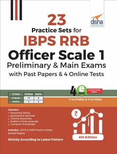 23 Practice Sets for Ibps Rrb Officer Scale 1 Preliminary & Main Exams with Past Papers & 4 Online Tests