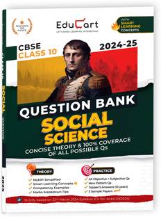 Educart CBSE Question Bank Class 10 Social Science 2024-25 (As per latest CBSE Syllabus 23 Mar 2024)  - Class 10 Question Bank 2025