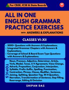 All in One English Grammar Practice Exercises (CBSE, ICSE & State Boards)