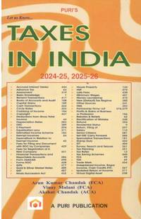 Let us Know..TAXES in India 2024-25, 2025-26 (As per Finance No. 2 Act, 2024)