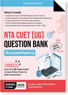 Gurukul NTA CUET (UG) Accountancy Question Bank Exam 2025 : 1050+ MCQs, Chapter Summary with Mind Maps, 2024 Solved Paper, PYQs, Paper Analysis Charts, Common University Entrance Test Computer Based
