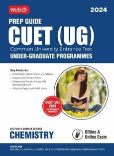 MTG Prep Guide For CUET (UG) Chemistry 2024 (Section - II Domain Science) | Chapterwise Practice Corner with Detailed Solutions & Mock Test Papers with OMR Sheet