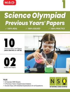 MTG Class-1 NSO Olympiad 10 Previous Years Papers Science (2024-2020 Set A & B) - Model Test Papers with 24 Sample OMR Sheets & Chapterwise Analysis | PYQs For SOF Olympiad 2025-26 Exam