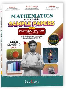 Educart CBSE Mathematics Standard Class 10 Sample Paper 2023-24 (Introducing Revision Maps and Past Year Papers) 2024  - Sample Paper Class 10 2023 24 CBSE