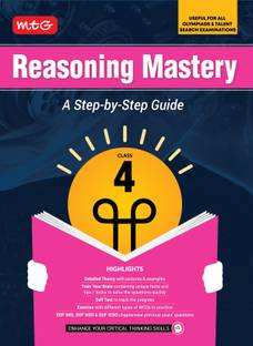 MTG Class-4 Reasoning Mastery Book | A Step-by-Step Guide | Useful For All Olympiads & Talent Search Exam 2025-26