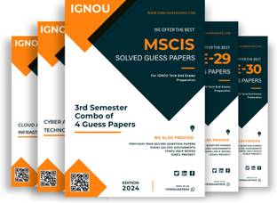 MSCIS 3rd Semester IGNOU Guess Paper Combo (Set of 4 Subjects including MSE 029, MSE 030, MSE 031 & MCS 226) (M.Sc. Information Security) covering 30 Most Important Questions for each subject | Guess Paper Specially for IGNOU TEE of June & December 2025 sessions.